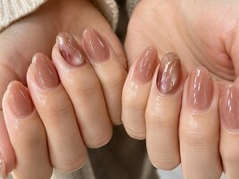 うる艶大人上品ニュアンスネイル
