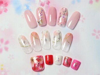ネイルサロン フェリーシュ(Feliish)/桜ネイル(定額コースデザイン)