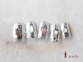 ちぐはぐクリアニュアンスネイル