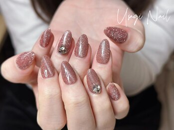 ウサギネイル 新大久保店(usagi nail)/マグネットフレンチ秋可愛い