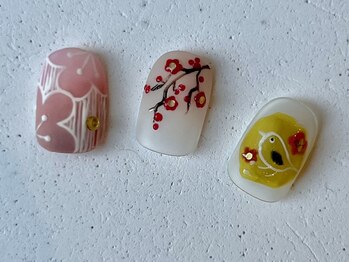 カラ ネイル 中津店(calla nail)/梅に鶯