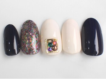 ネイリス(NAILISS)/ラメ/ストーン/ブラック