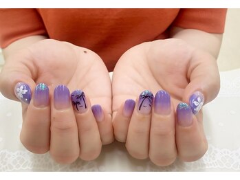プルミエ ネイル(Premier Nail)/ヤシの木&ハイビスカス☆彡