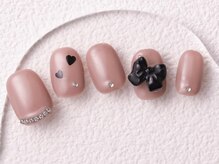 アイネイルズ 大宮店(Ｉ nails)/黒リボンシンプル