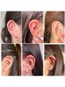 [耳つぼジュエリー]両耳10粒～20粒まで/(ケア・耳マッサージ付き)    ¥3300～
