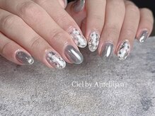 シエル バイ アンテリジャン(Ciel By Antellijan)/キラキラフラワーネイル