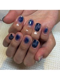 ～ブルーニュアンスネイル～