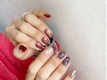 ミニュイ(nail minuit)/マグネット×繊細アート