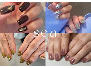 シー(sea)の写真/【自爪育成しながらアートも楽しめる◎】周りと差をつける、シンプルながらも個性溢れるデザインが人気＊