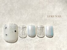 ルークネイル 恵比寿店(LUKE NAIL)/【フット】オーロラホワイト