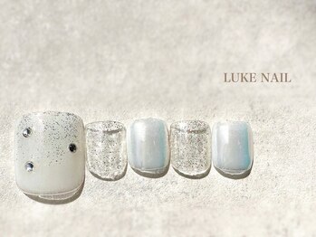 ルークネイル 恵比寿店(LUKE NAIL)/【フット】オーロラホワイト