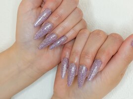 パープルフラッシュネイル