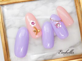 (827)ホロ花ネイル