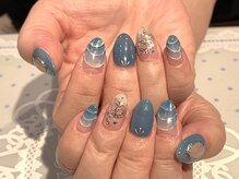 レミア 関内(REMIA)/8月　波模様ニュアンスネイル