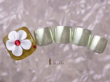 アイネイルズ 町田店(I nails)/3Dフラワーミラーフット8480円