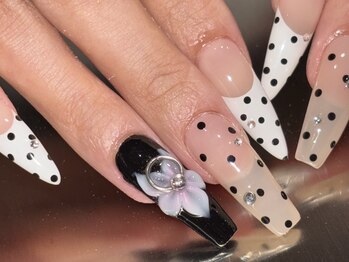 海外ネイル/長さだし/夏ネイル