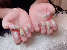 レアネイル 新宿(le'a nail)/イエローチェックネイル
