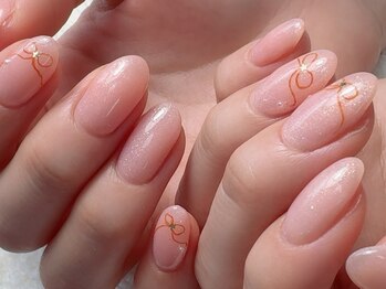 4本アート・手描きリボン