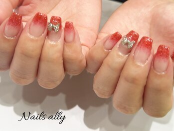 シロップ×シルバーラメ×リボン