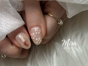 nail&eyebrow Mira【ワンカラー/マグネット/アイブロウ/眉毛】/春ネイルデザイン°