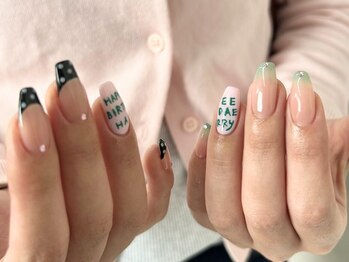 ネリネ 天神(nerine)/アシメネイル/フレンチ/ドット