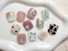フットネイル◆サンプルシンプル親指アート[1](オフ/ケ無料)　¥5480