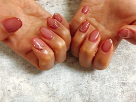 囲みグラデーションネイル