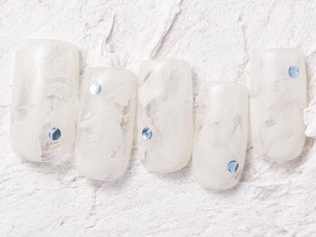 ジェミーネイル エビス(Jemiy nail ebisu)/ホワイトマーブル8480yen