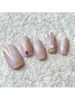 ニュアンスシェルネイル