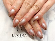 ネイルスタジオ ルキナ(LUCINA)/T-105 キレイめミラーフレンチ
