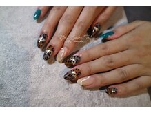 ネイルサロン R/ニュアンス＊ダークレオパード