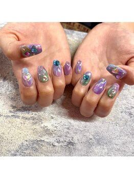 モレリア 心斎橋店(morelia)/ミラーハートネイル