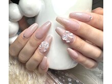 エムティーネイル(M.T nail)/ワンカラーにパーツ2個付き