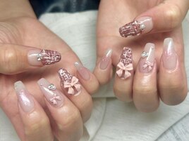 ツイードチークリボン