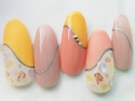 シェルグラス風ネイル