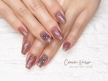 カラーホリック ネイルスパ(Colorholic Nailspa)/ブラウンワンカラー×フラッシュ