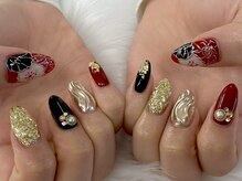 ディーネイル 池袋(D-nail)/【山崎】和柄ネイル