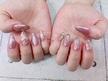 ネイル ビューティーマジック 葛西本店/ピンクオーロラネイル