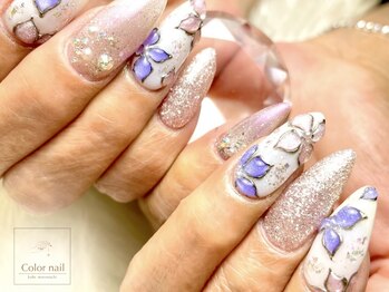 カラーネイル(Color nail)の写真/短時間で仕上がりの良さ◎スカルプで長さだし♪美しいフォルムにこだわった高技術で理想の指先を叶えます◇