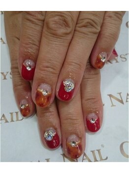 クリスタルネイル ボンベルタ橘店(CRYSTAL NAIL)/べっ甲×フレンチ