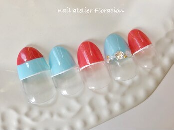 ネイルアトリエ フロラシオン/定額 マリンフレンチネイル