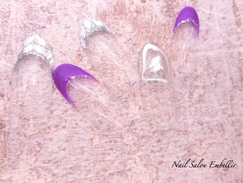 アンベリール 横浜店(Embellir)/(1534)ガラスフレンチ風ネイル