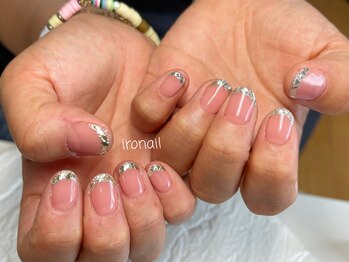 イロ ネイルサロン(iro)/キラキラガラスフレンチ