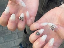 ビューティービースト フォー ネイルアンドアイラッシュ 並木店(beauty:beast)/白グラ　りぼん