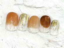 ネイルメゾン 池袋店(NAIL MAISON)/キラキラオレンジ¥5800
