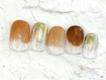 ネイルメゾン 池袋店(NAIL MAISON)/キラキラオレンジ¥5800