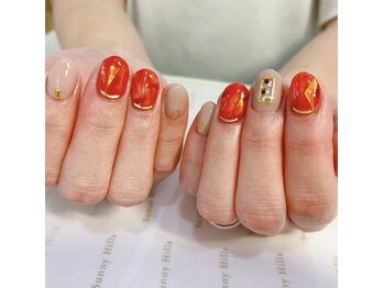 サニーヒルズ ウィズ マキア 藤沢(Sunny hills with MAQUIA)/赤べっこうネイル