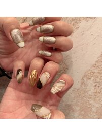 ゼブラネイル♪フレンチ♪アシメ