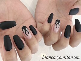 ブラック×マットネイル