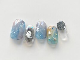 お化けタイダイネイル